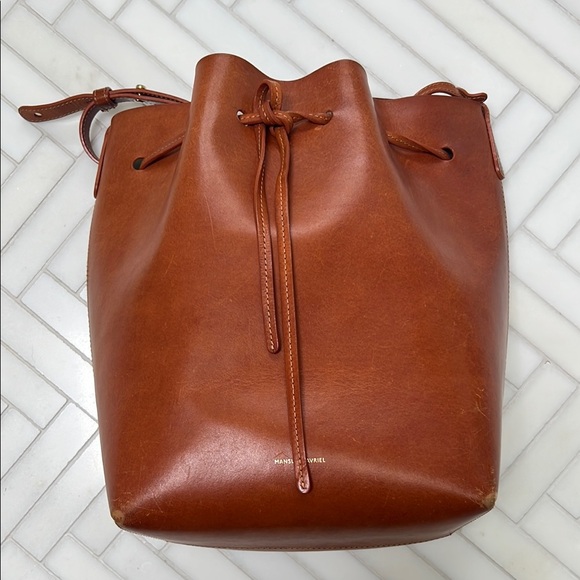 Mansur Gavriel Handbags - MANSUR GAVRIEL Brown Leather Bucket Bag